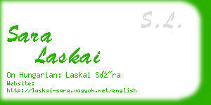 sara laskai business card